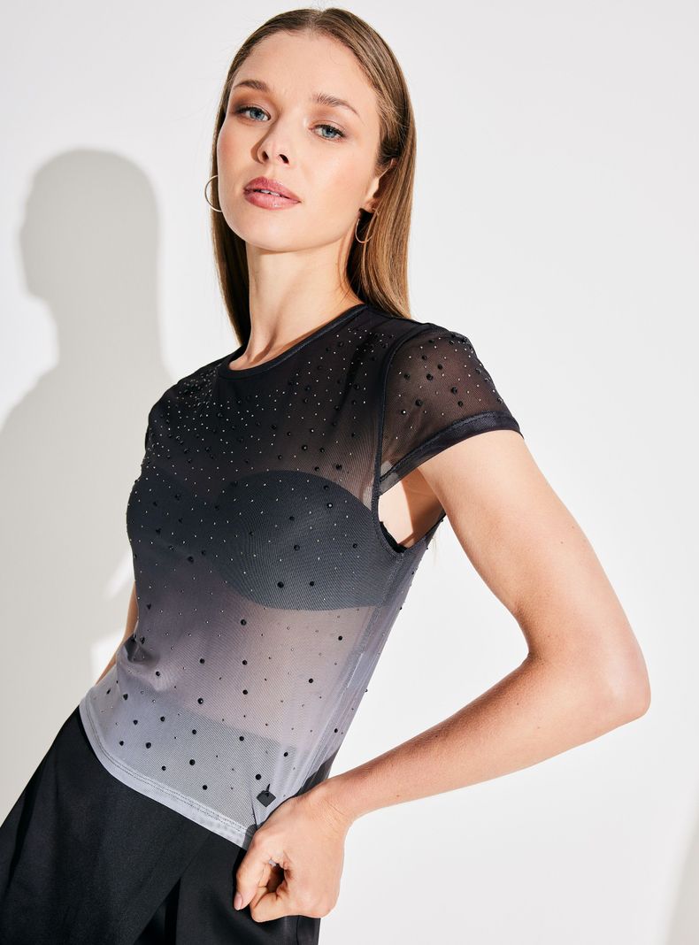 Polera Malla Degradé con Aplicación de Strass-2