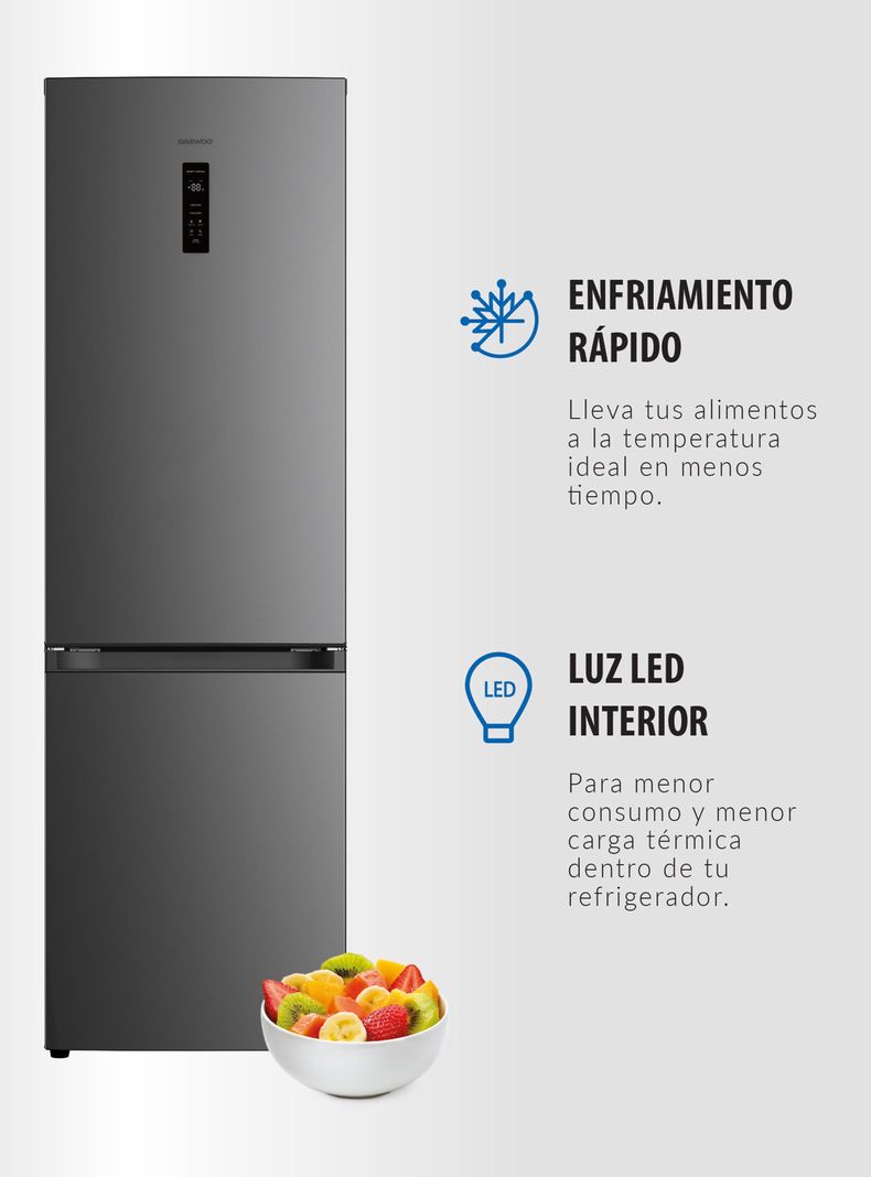 Refrigerador Bottom Freezer No Frost 320 Litros DRDCC412NFNNDCL-3