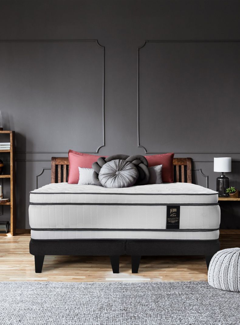 Cama Europea Majesty 1.5 Plazas + Respaldo Modern-5