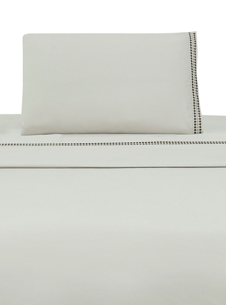 Juego de Sábanas Bordada Beige 1.5 Plazas-0