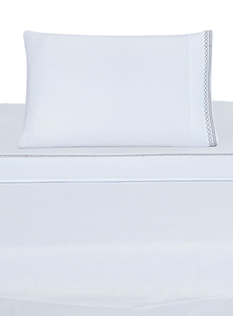 Juego de Sábanas Broderie Blanco 1.5 Plazas-0