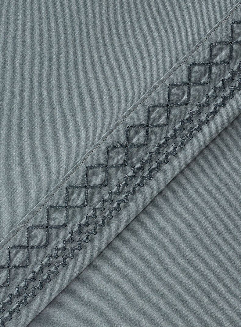 Juego de Sábanas Broderie Gris 1.5 Plazas-1