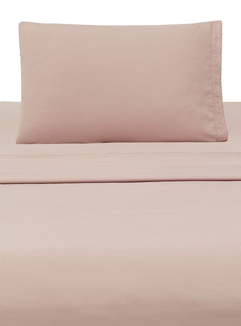 Juego de Sábanas Broderie Rosa 1.5 Plazas-0