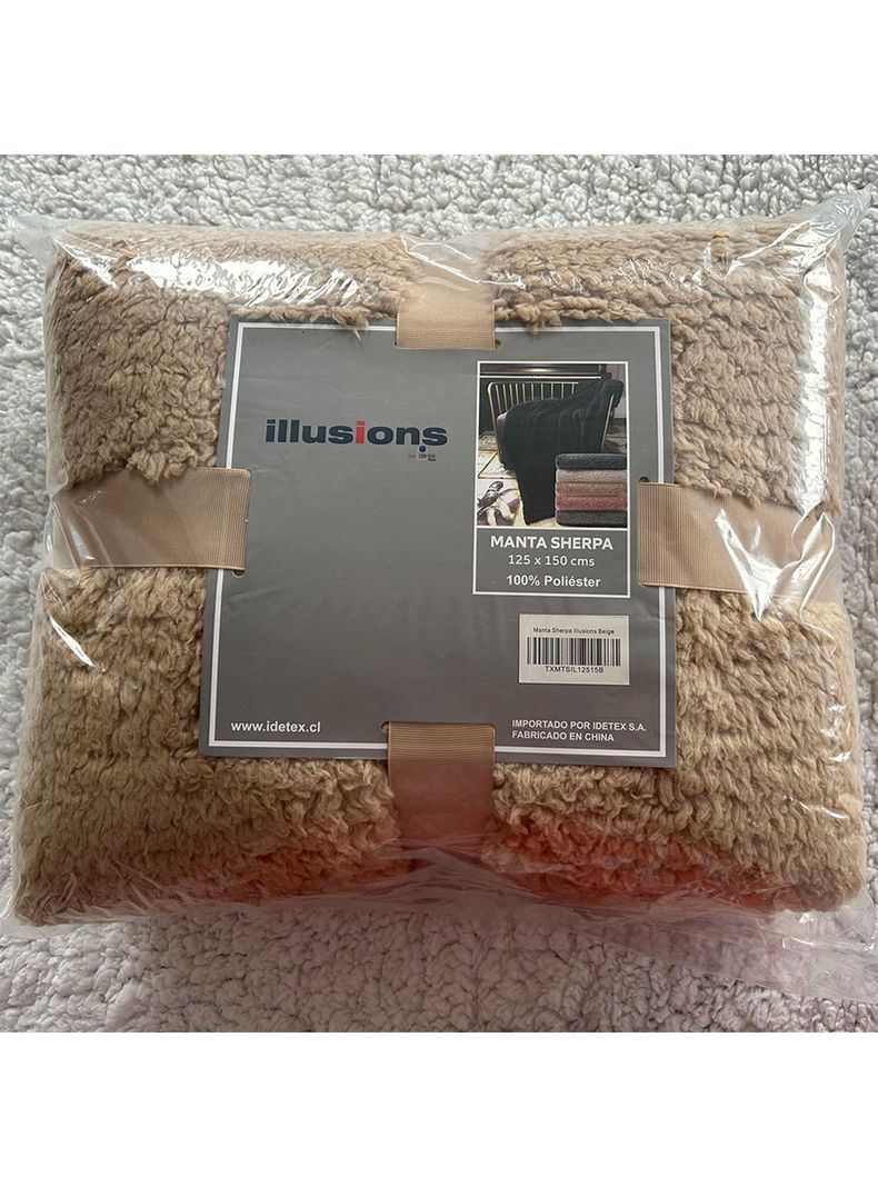 Manta Sherpa Beige 125x150 cm-1