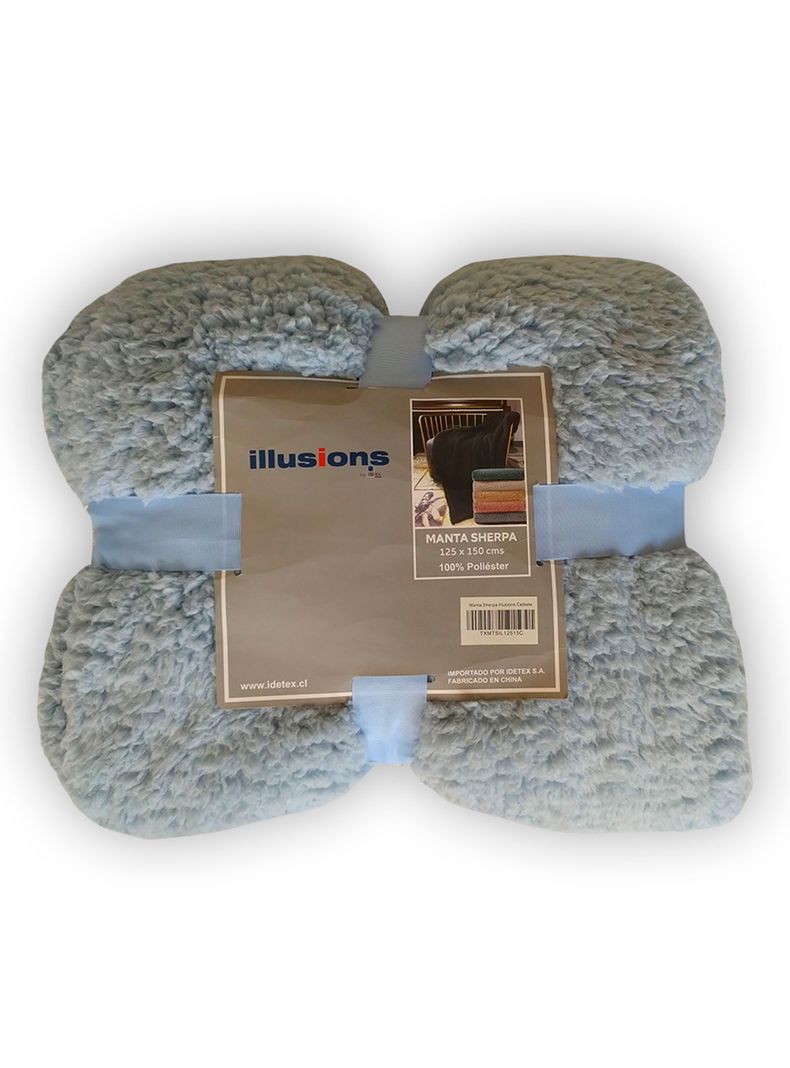 Manta Sherpa Celeste 125x150 cm-0