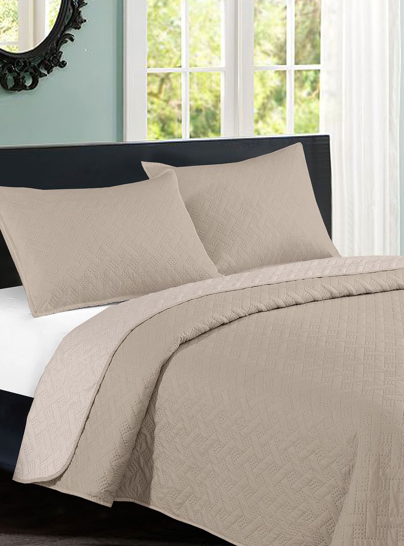 Quilt Bicolor 1.5 Plazas Beige-Brow-1