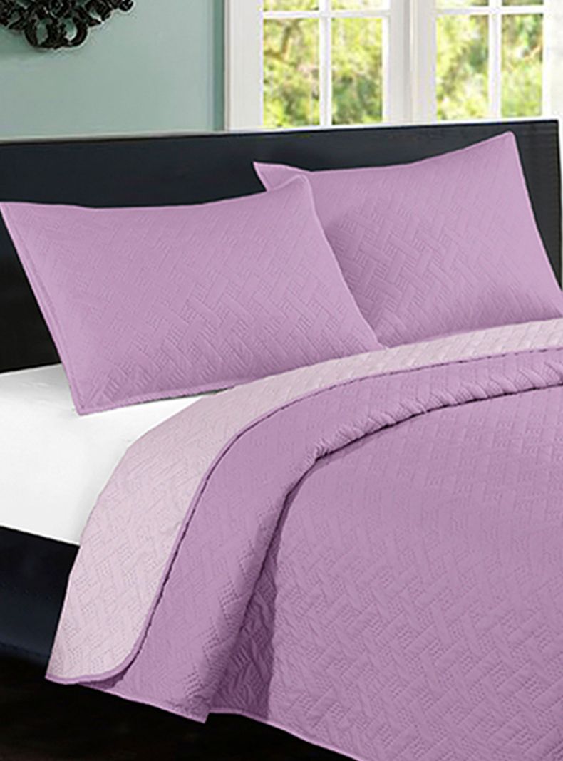 Quilt Bicolor 1.5 Plazas Morado-1