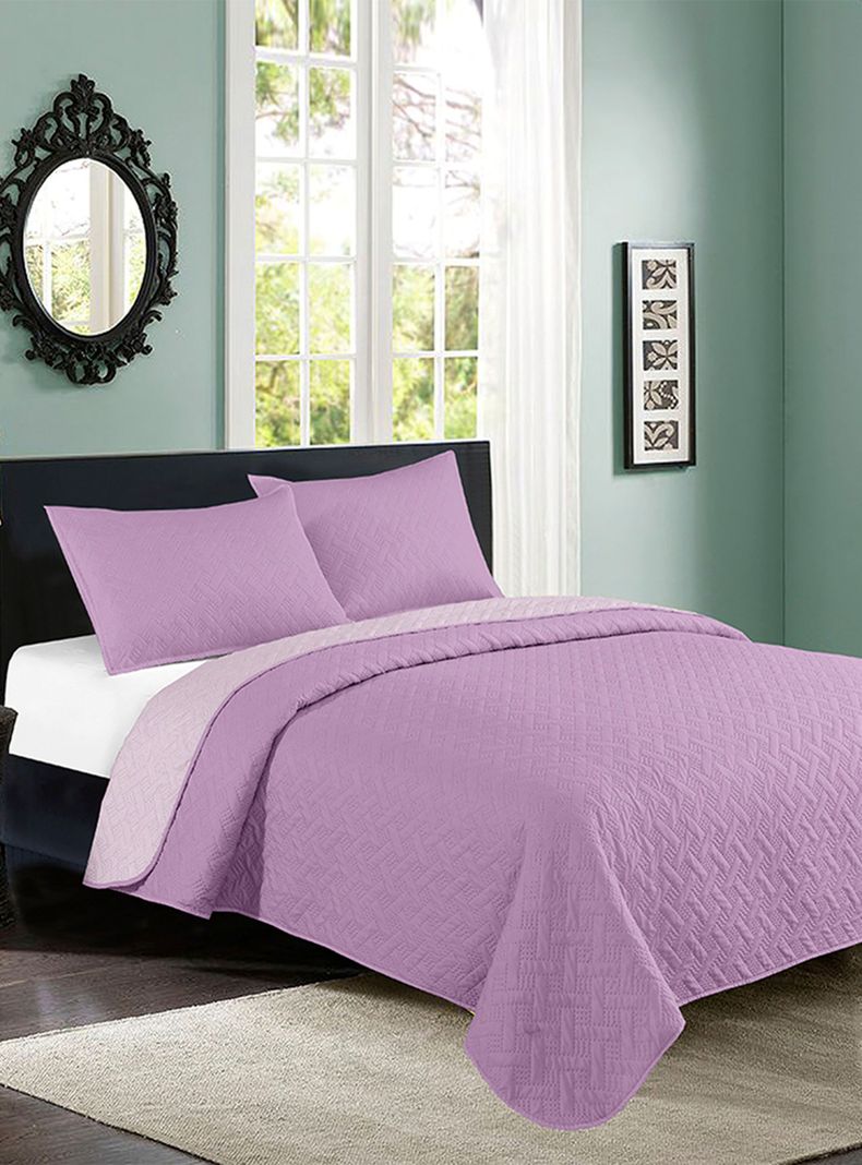 Quilt Bicolor 1.5 Plazas Morado-0