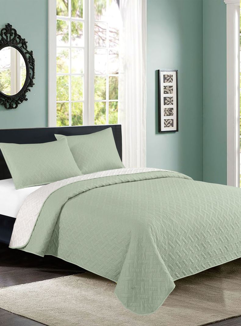 Quilt Bicolor 2 Plazas Olivo-0
