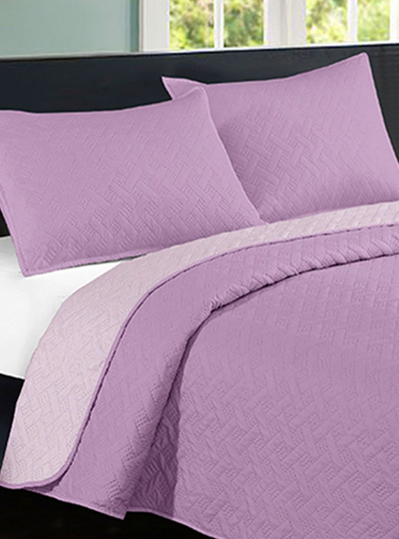 Quilt Bicolor 2 Plazas Morado-1