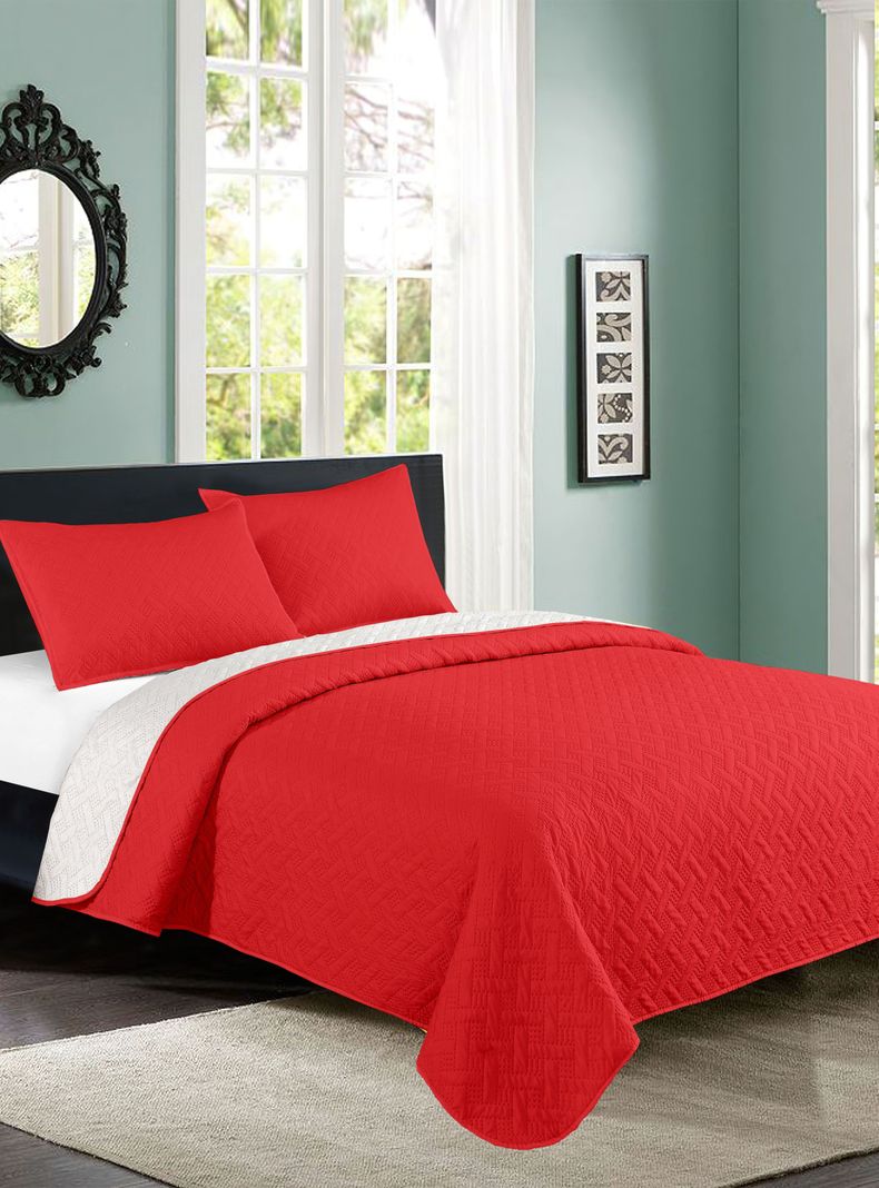 Quilt Bicolor King Red-0