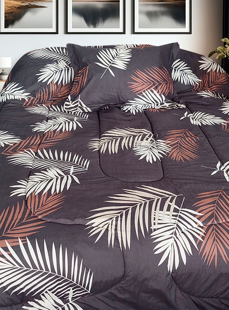 Plumón Sherpa Estampado 1.5 Plazas Nadine-0