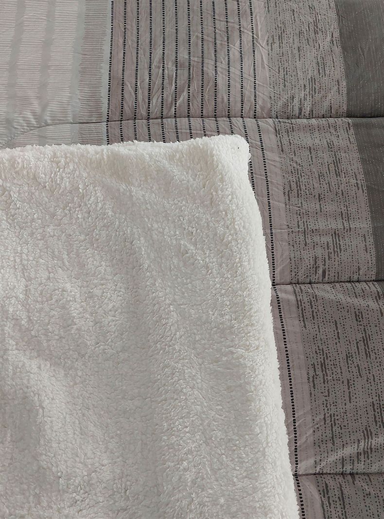 Plumón Sherpa Estampado 1.5 Plazas Olivier-1