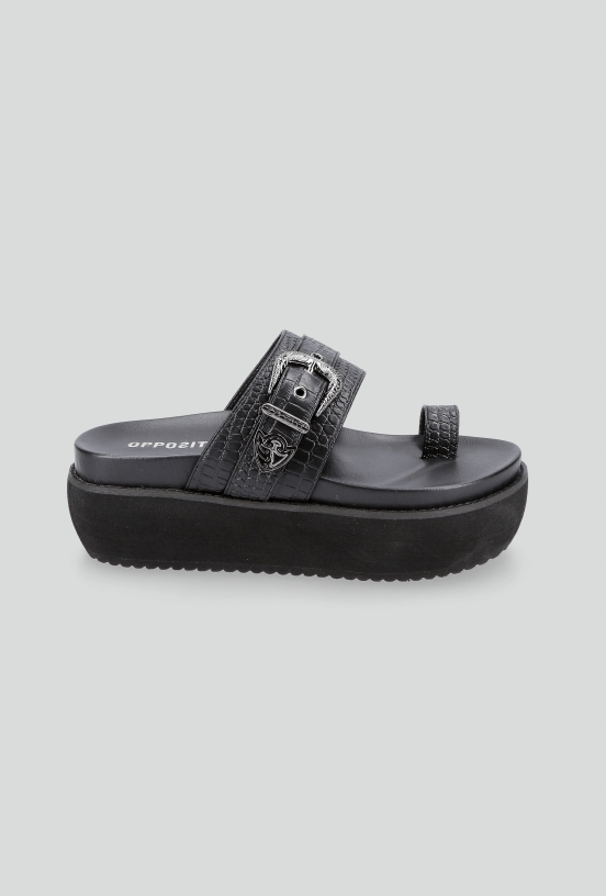 Sandalia Plataforma Hebilla Western Mujer-4