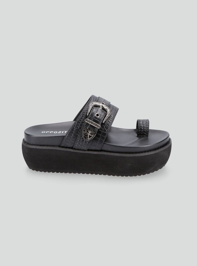 Sandalia Plataforma Hebilla Western Mujer-1