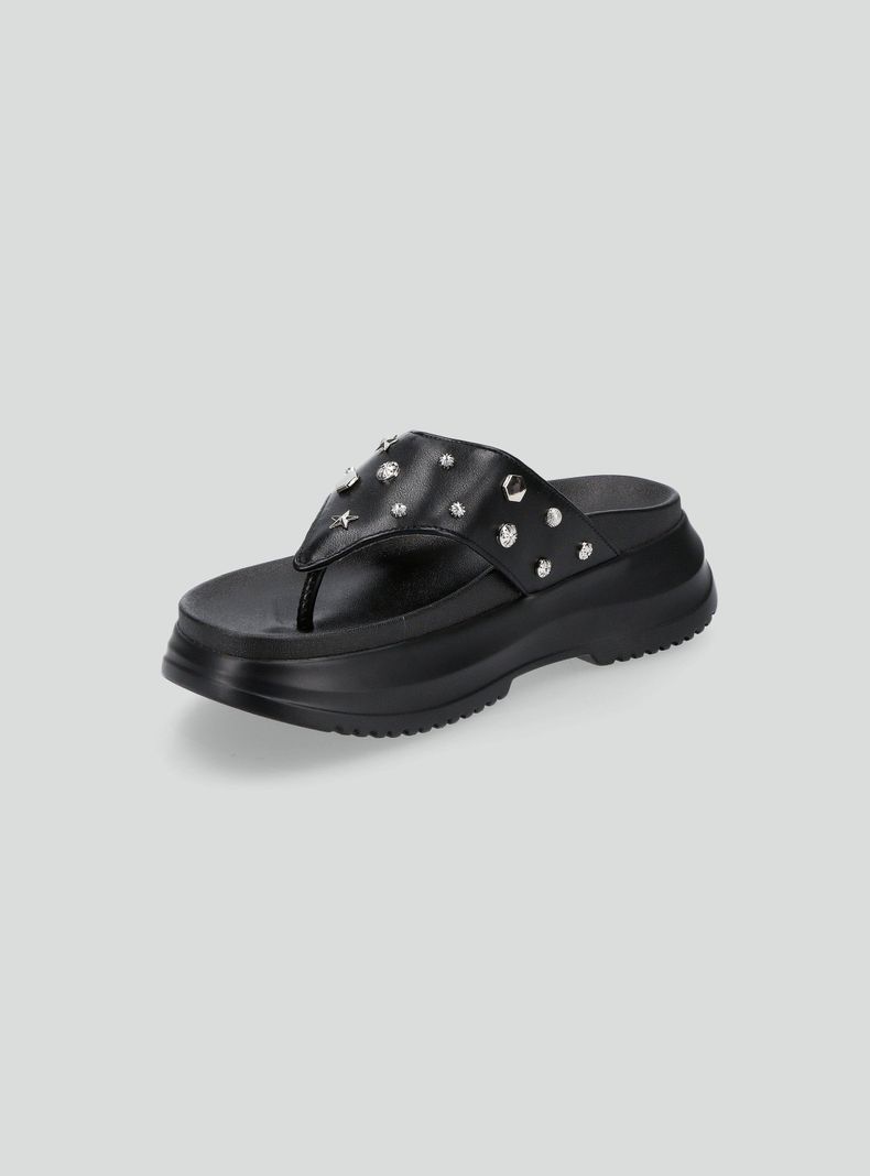 Sandalia Flip Flop Tachas Plataforma Mujer-2