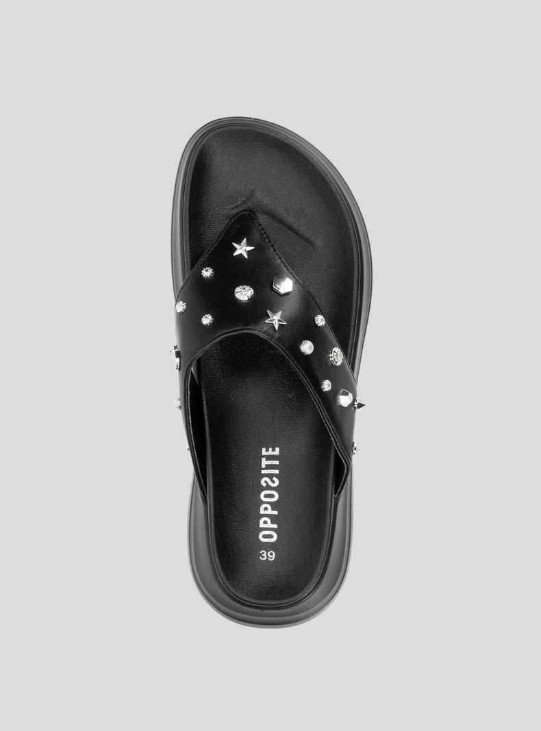 Sandalia Flip Flop Tachas Plataforma Mujer-3