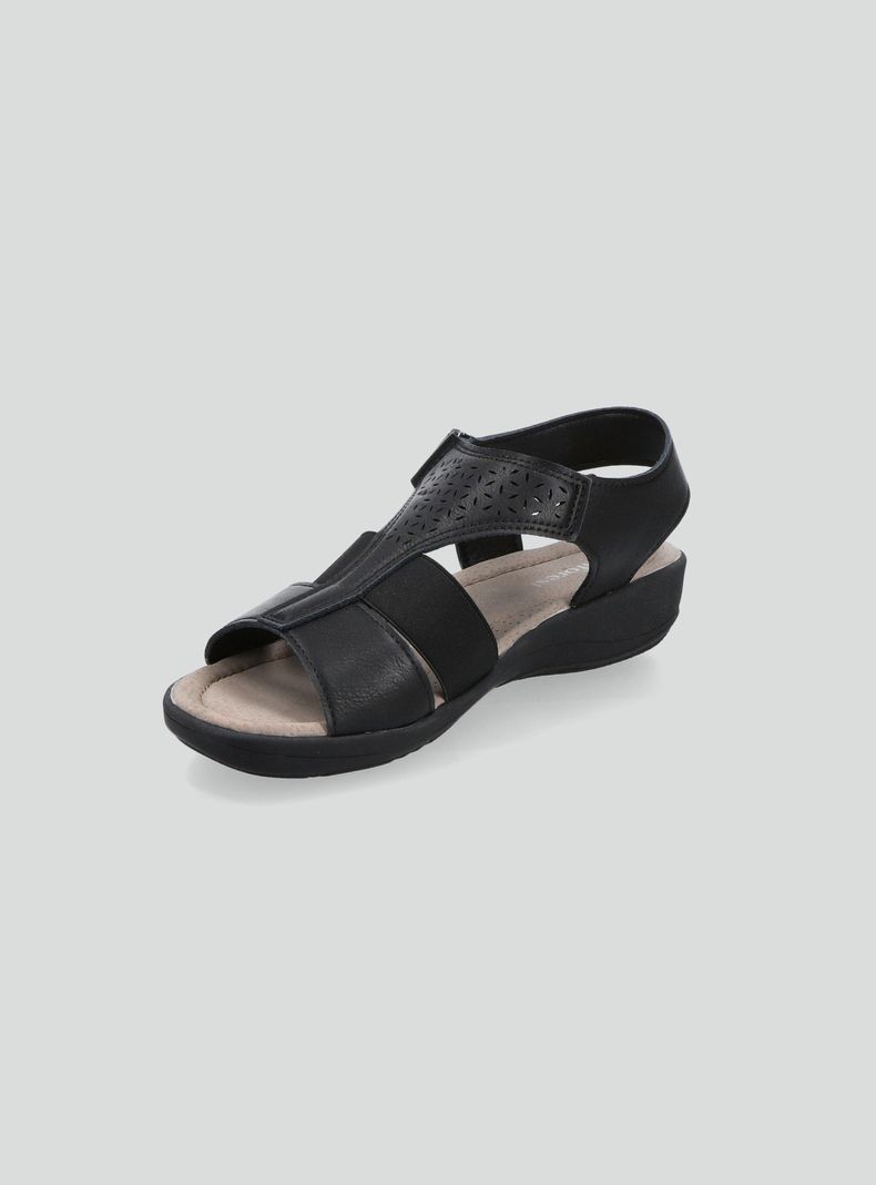 Sandalia Elastico y Diseño Calado Mujer-2