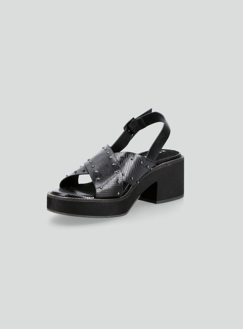 Sandalia Taco Plataforma Tachas Mujer-2