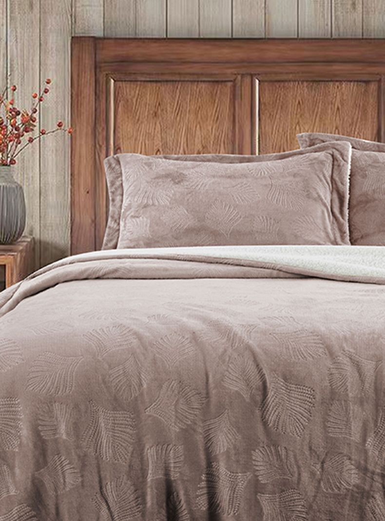 Cobertor Embossed Plum 2 Plazas-1