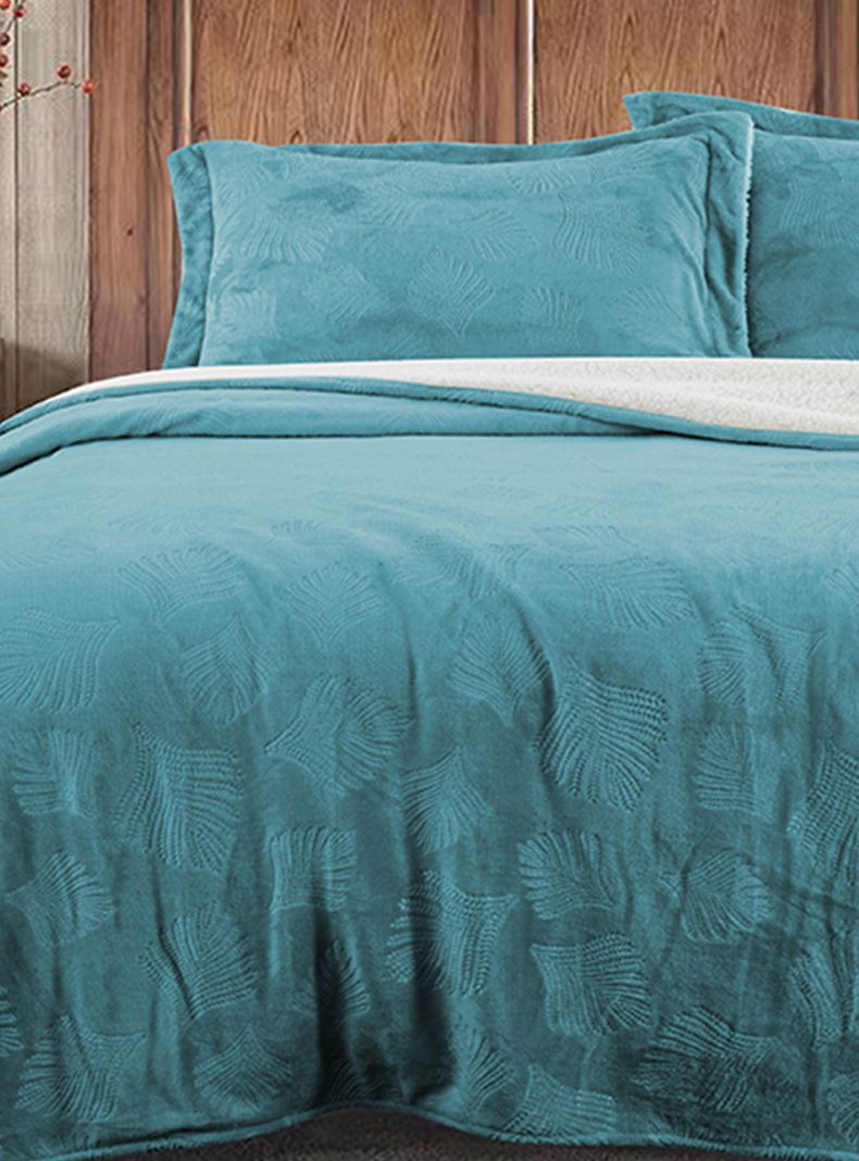 Cobertor Embossed Infinity King Celeste-1