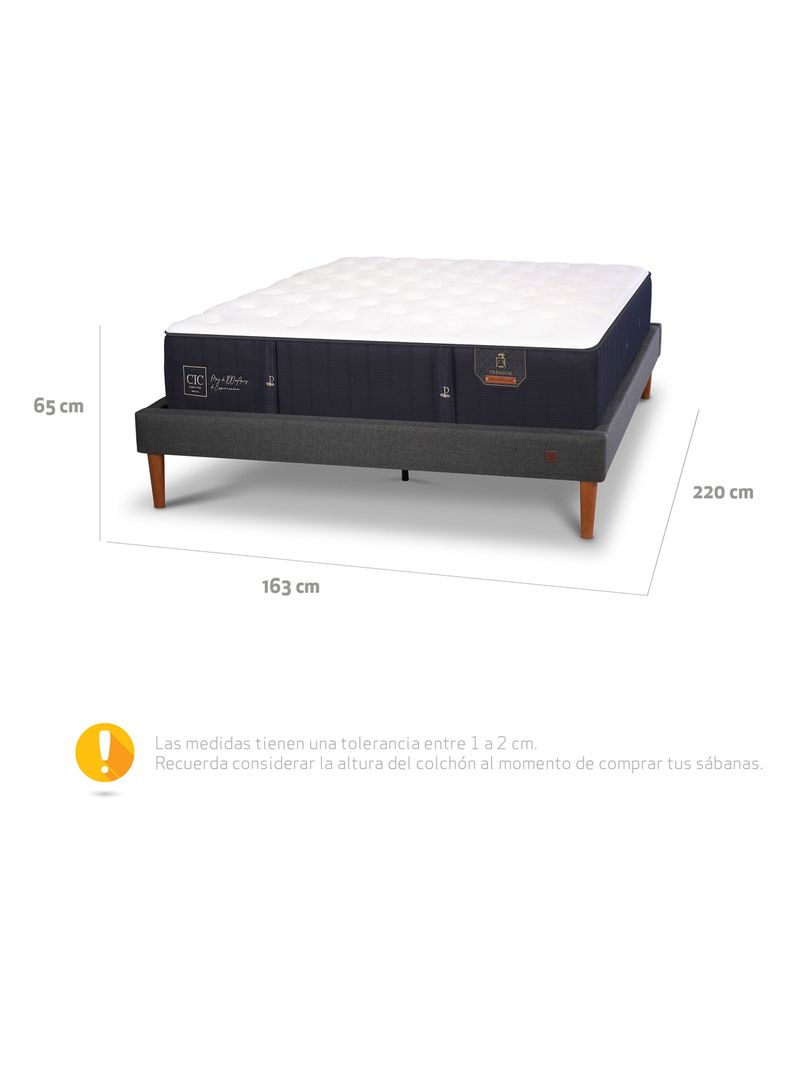Cama Europea Curve Premium 2 Plazas-1