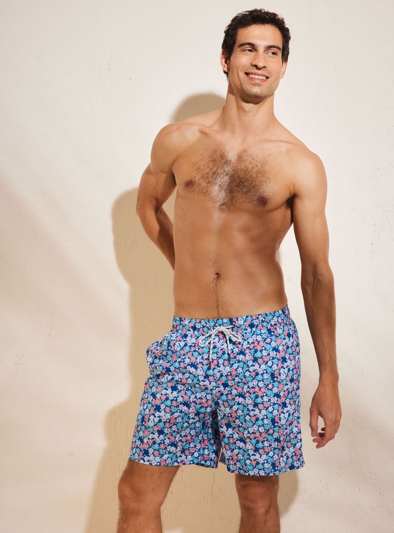 Short de Baño Print Mini Flores-0