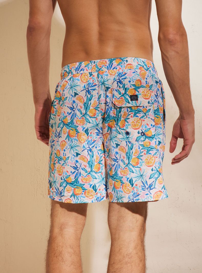 Short de Baño Print con Naranjas-3