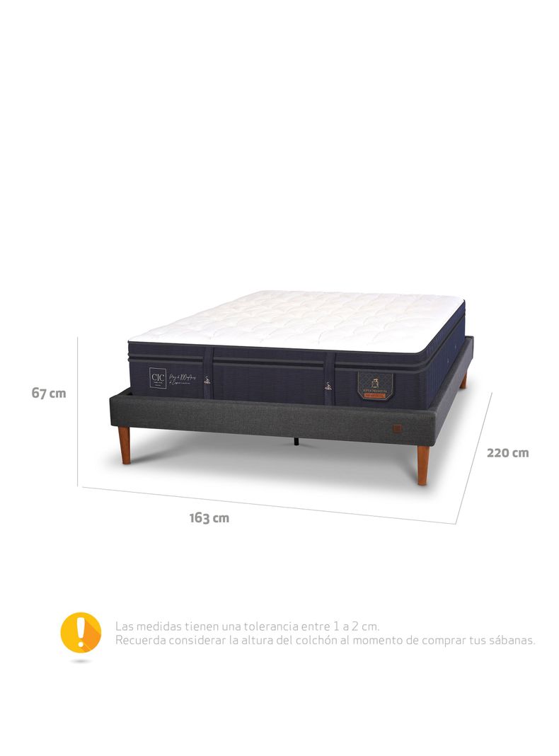 Cama Europea 2 Plazas Curve Super Premium-1