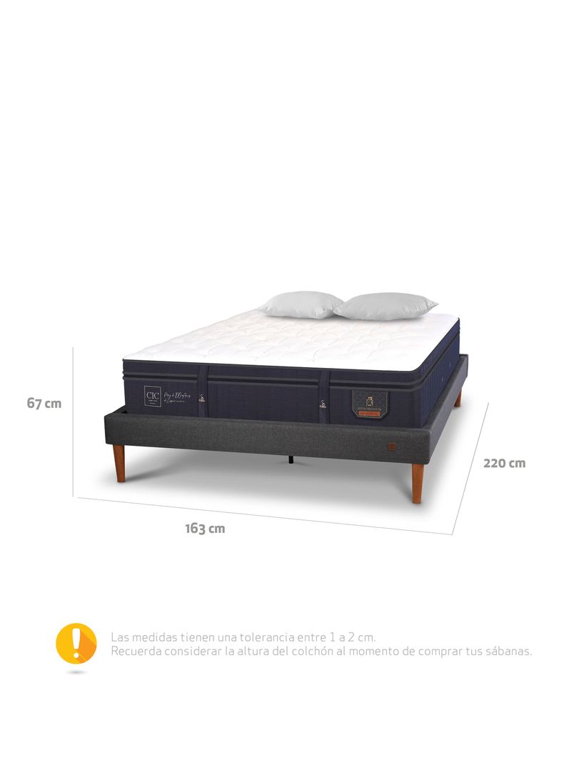 Cama Europea Curve Super Premium 2 Plazas + Almohada-1