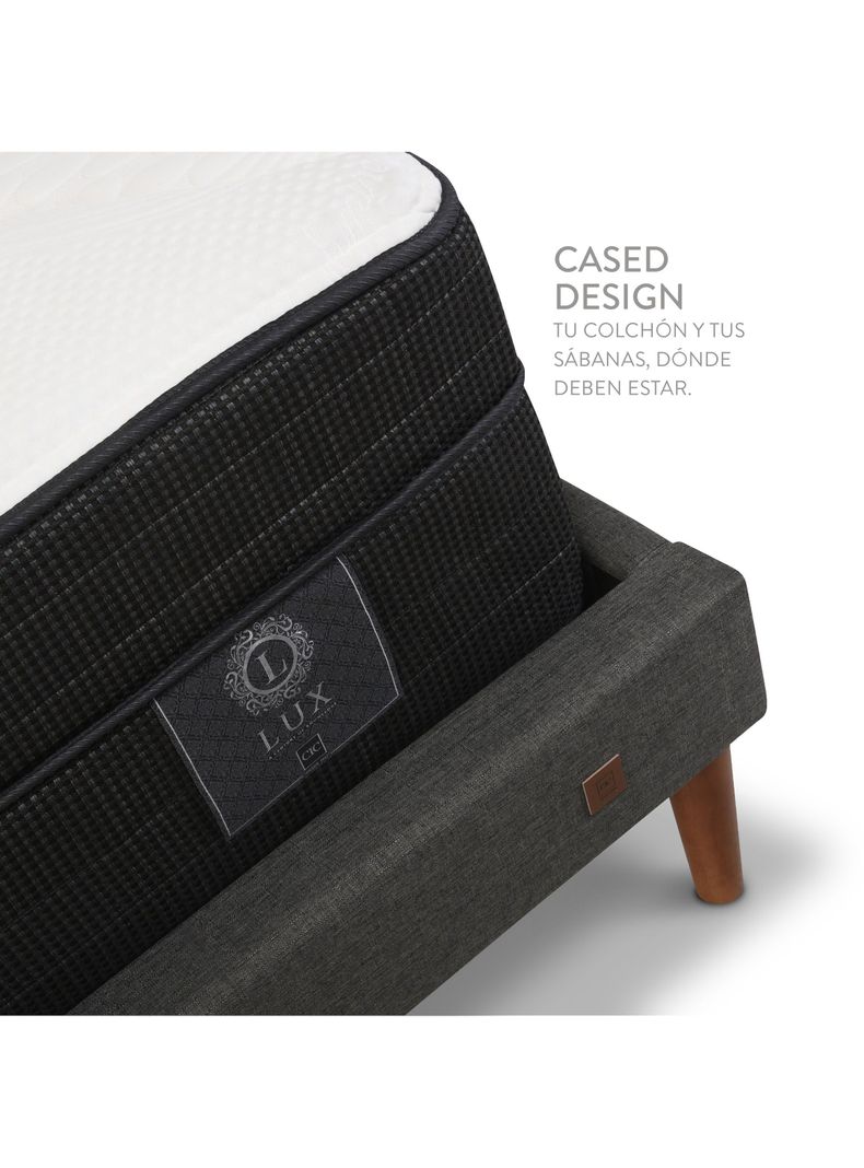 Cama Europea Curve Lux 2 Plazas Long Base Normal-7