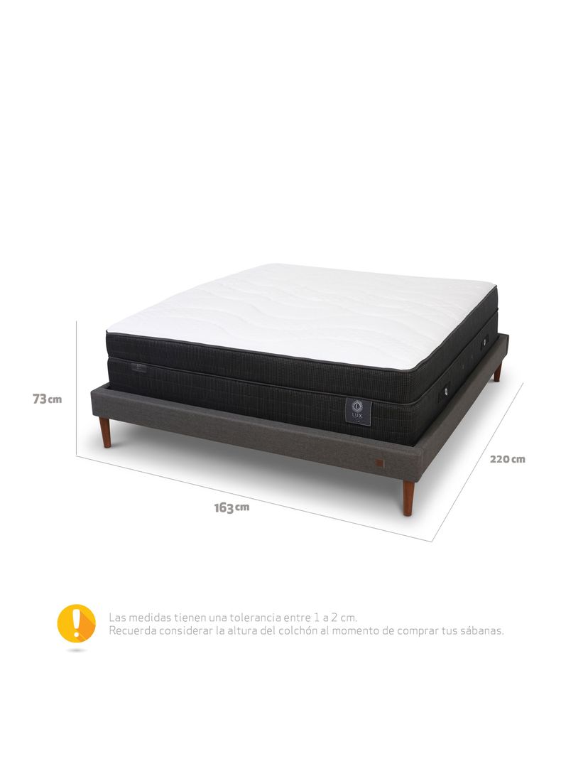 Cama Europea Curve Lux 2 Plazas Long Base Normal-1