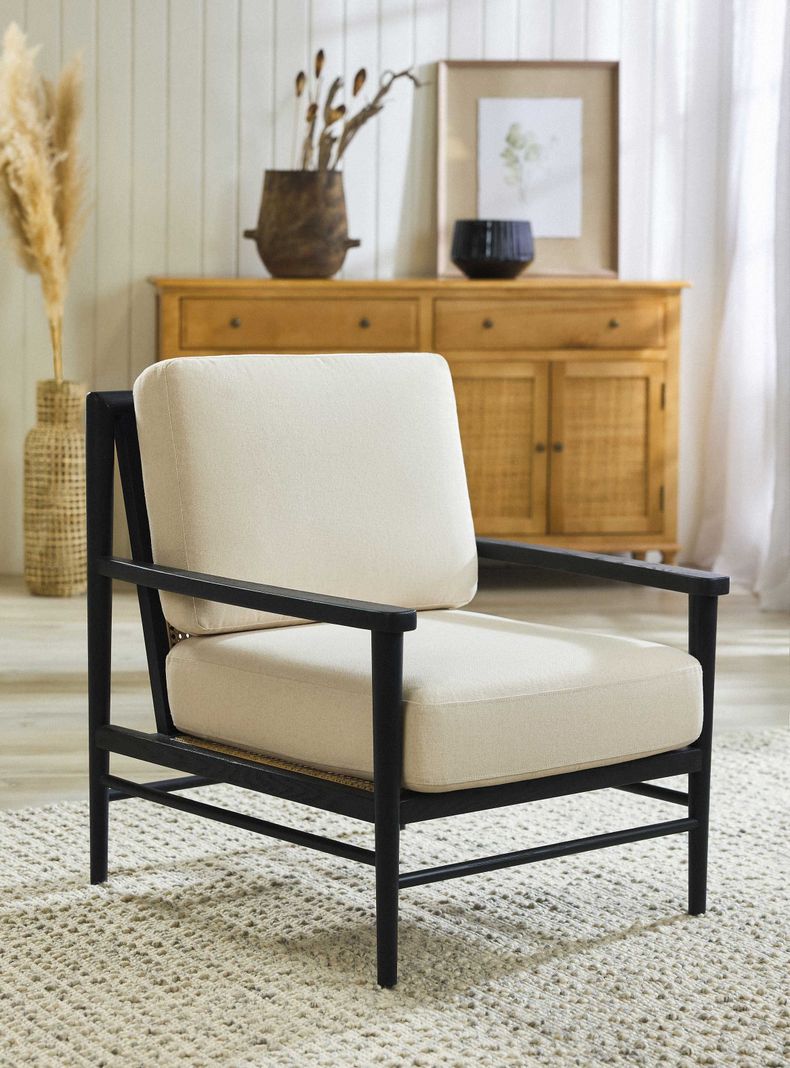 Sitial Josefa Ratán Negro/Beige-0