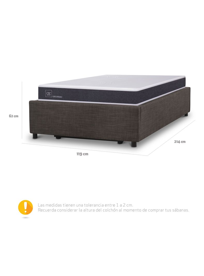 Cama Space Box Ortopedic 1.5 Plazas-2