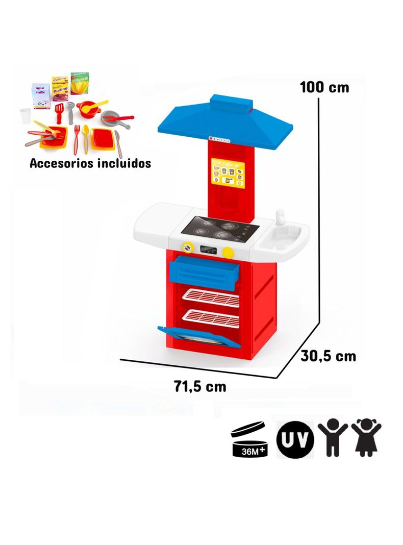 Juguete Mini Hogar Cocina Multicolor Chef-4