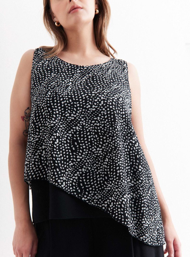 Blusa Doble Capa Diagonal-2