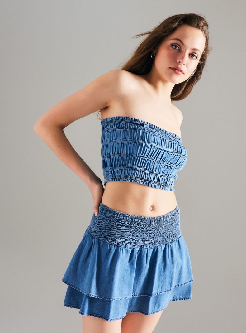 Peto Strapless Panal de Abeja-0