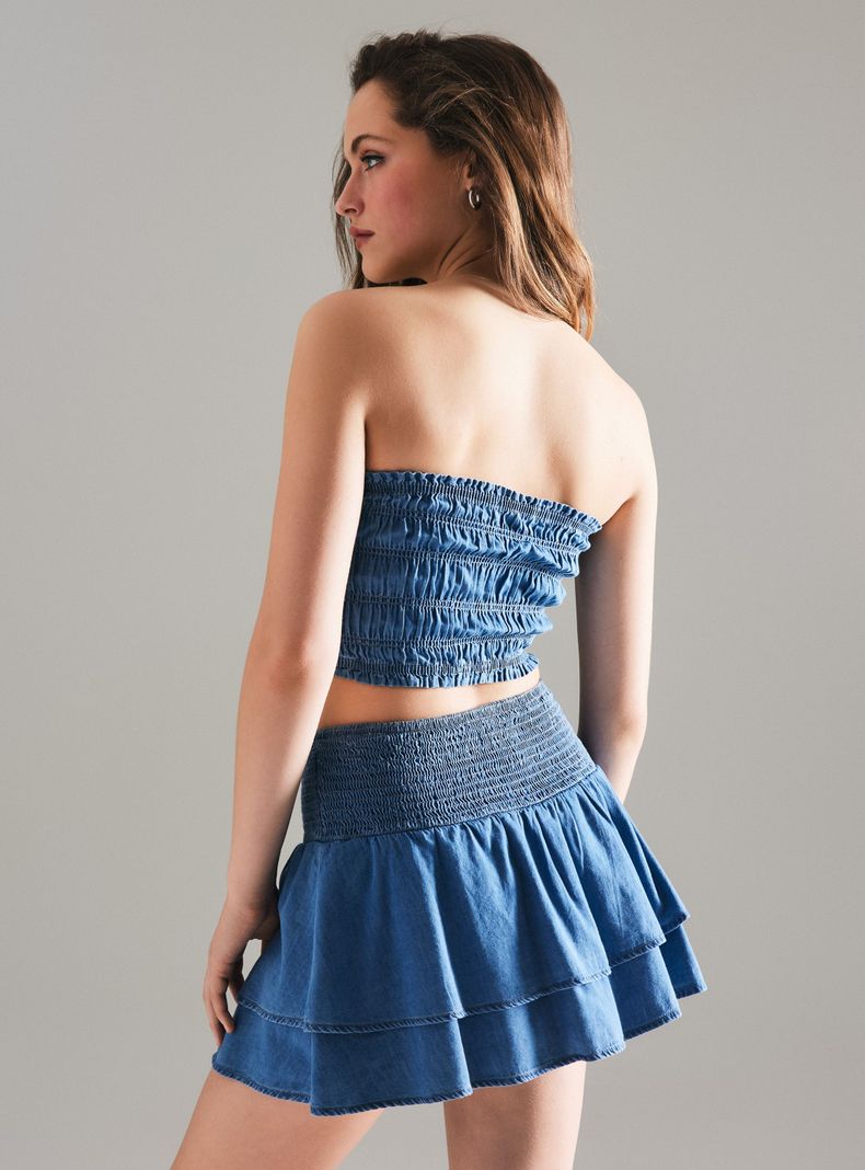 Peto Strapless Panal de Abeja-1