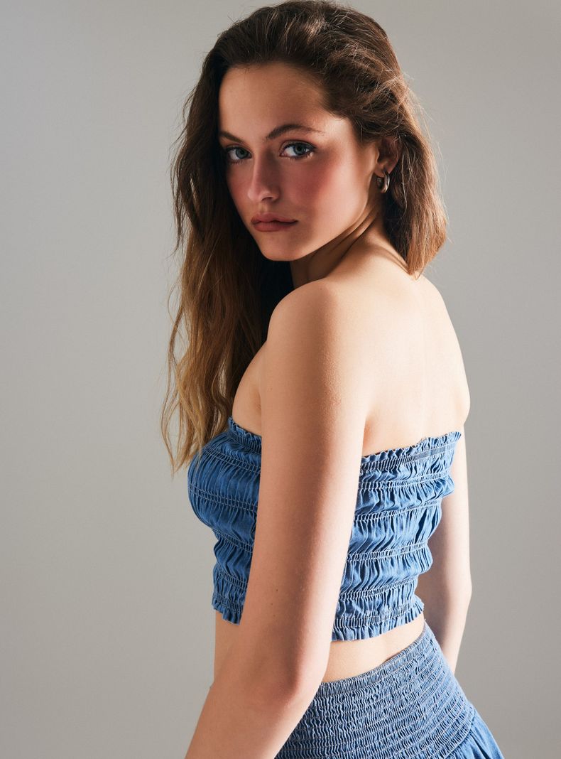 Peto Strapless Panal de Abeja-3