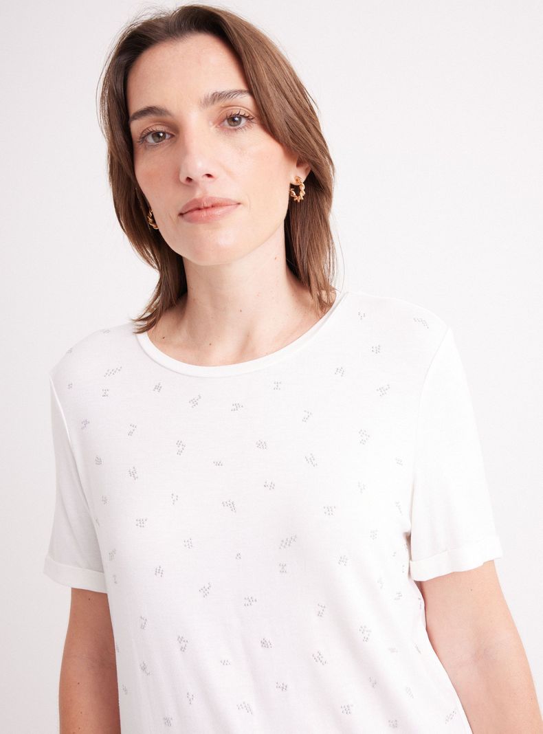 Polera con Aplicación de Brillos-2