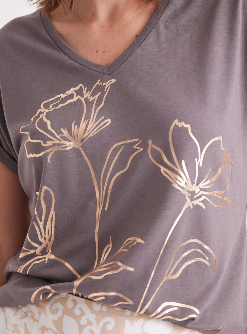 Polera Estampado Tono Metálico-2