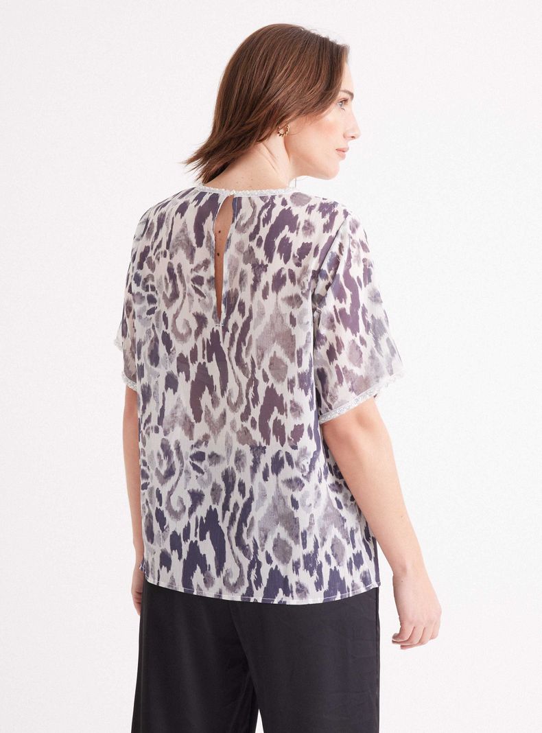 Blusa De Fiesta con Detalle Mostacillas en Escote-1