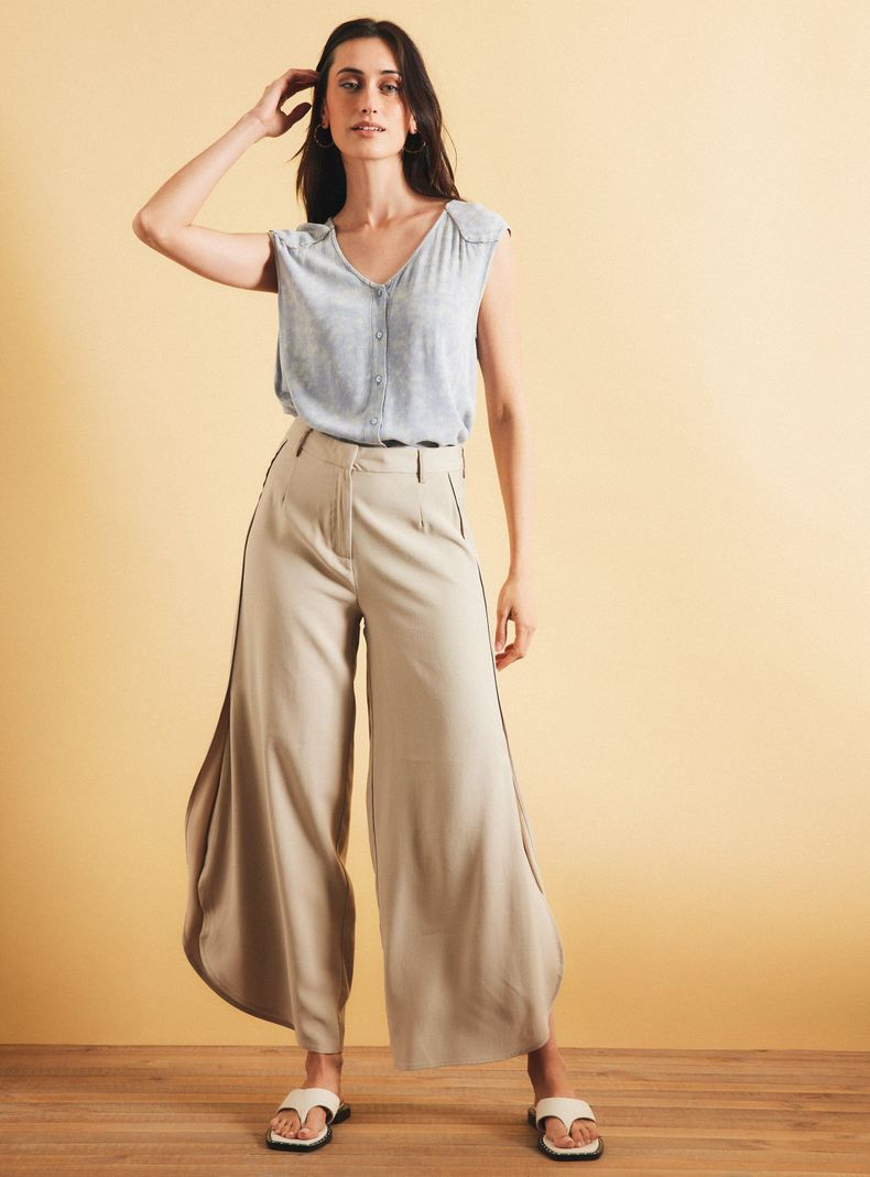 Blusa Aplicación en Hombros-4