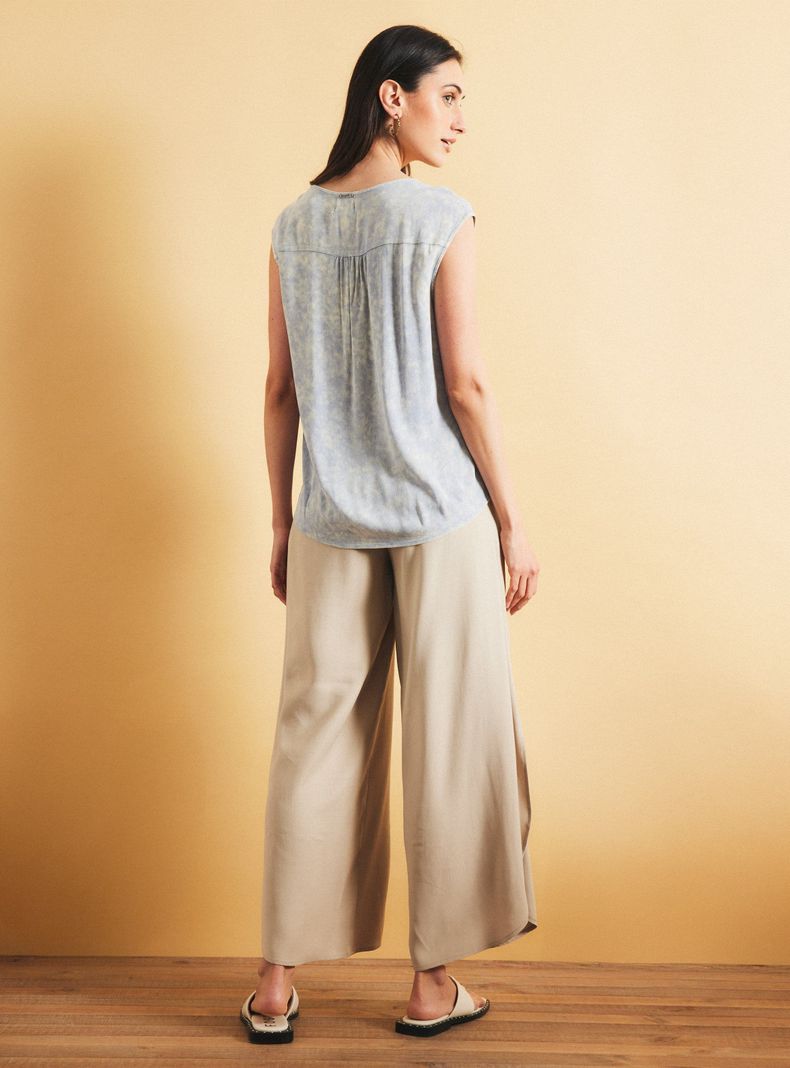 Blusa Aplicación en Hombros-5