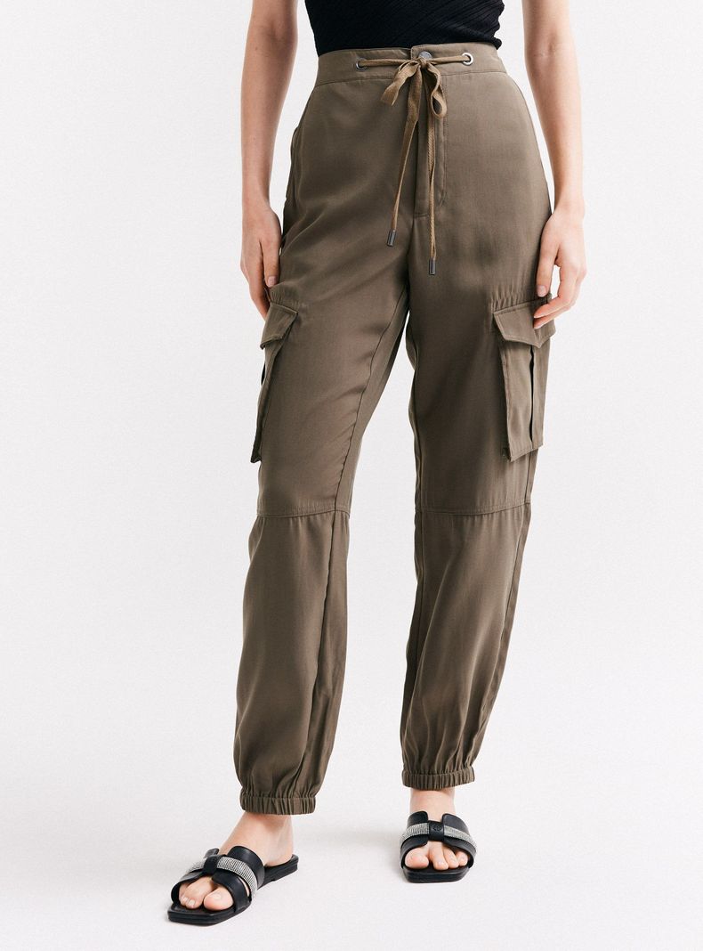 Pantalón Cargo Laterales Pretina Elasticada-0