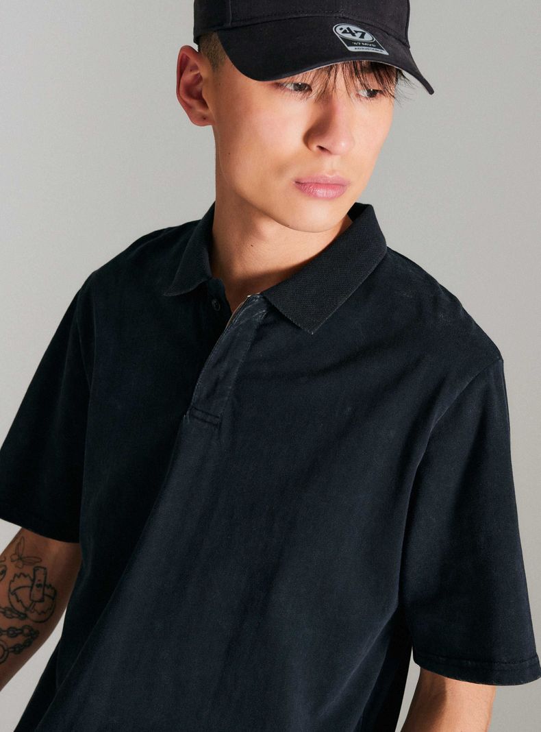 Polera Cuello Tejido-0
