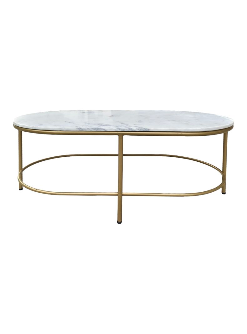 Mesa de Centro Marmol Ovalado 110x60 cm-0