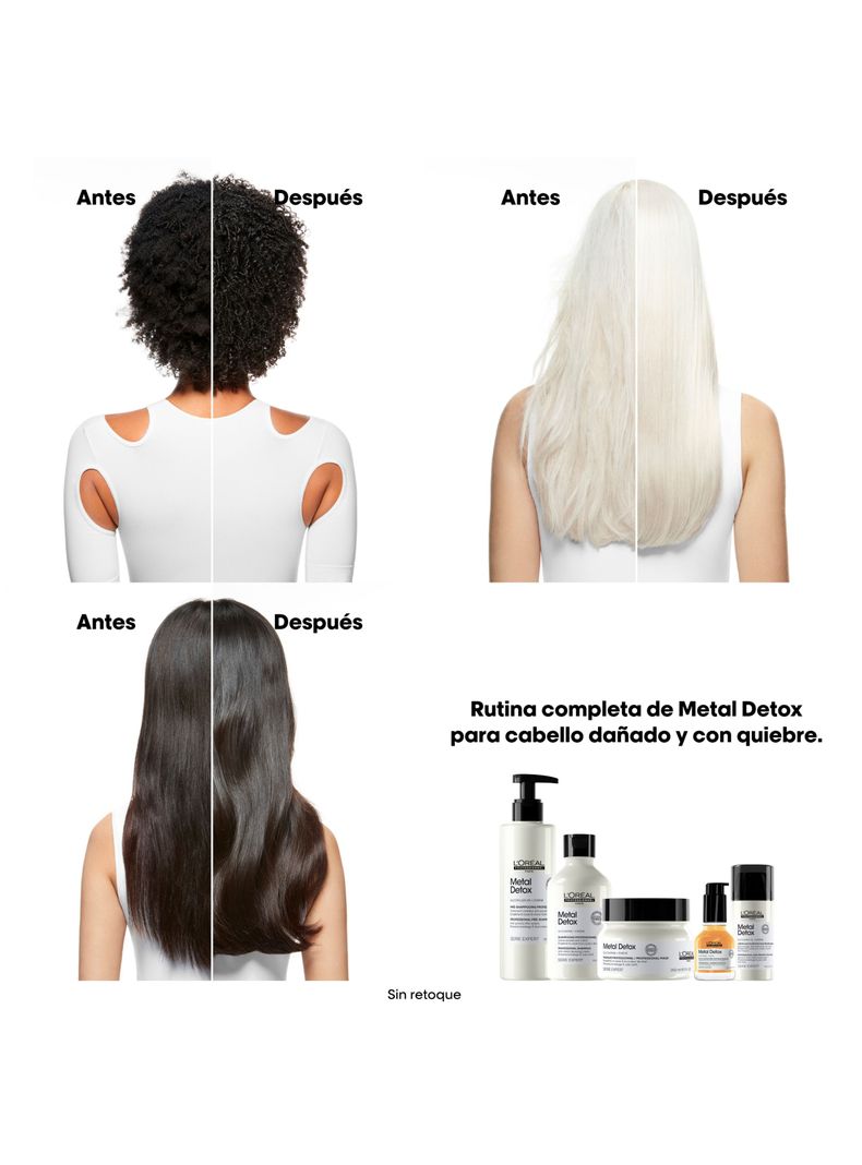 Pre-Shampoo Metal Detox de Tratamiento Rellenador Anti-Porosidad para Cabello Dañado y con Color 250 ml-2