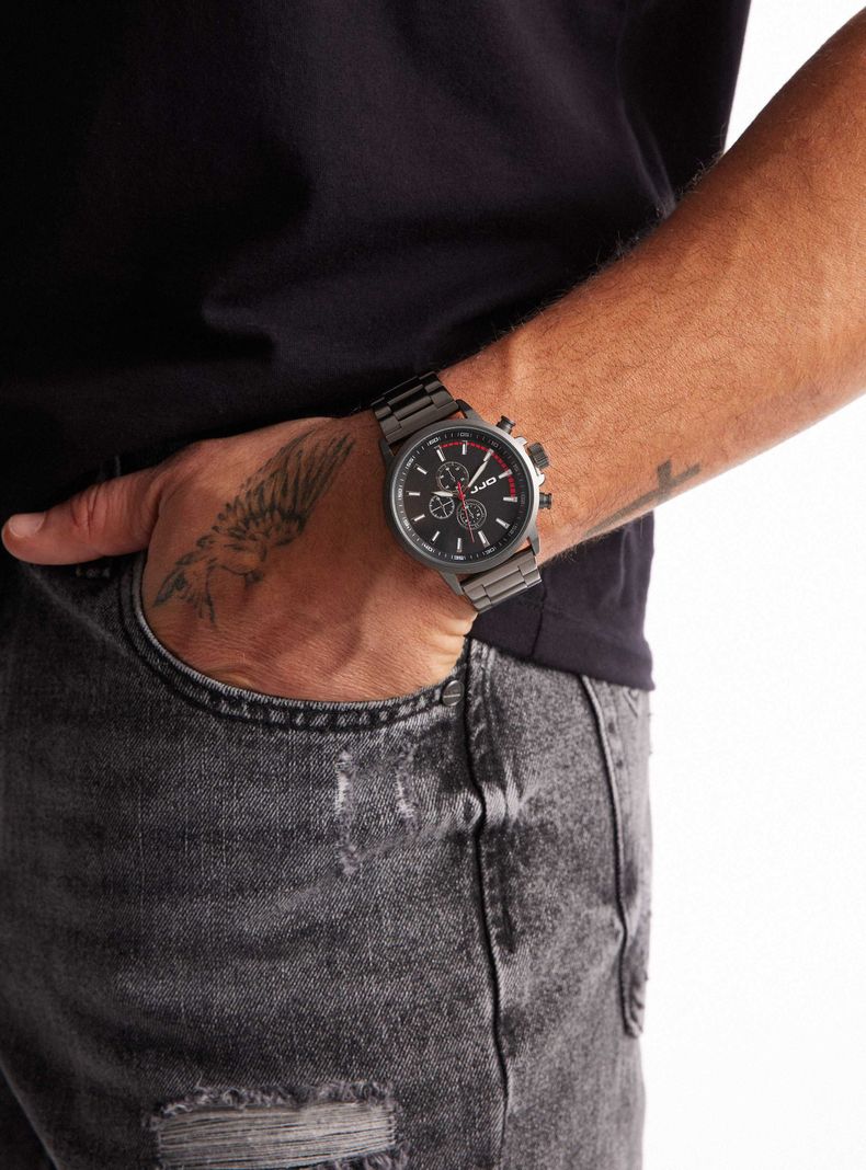 Pack Reloj Análogo Gris de Hombre + Descorchador-3