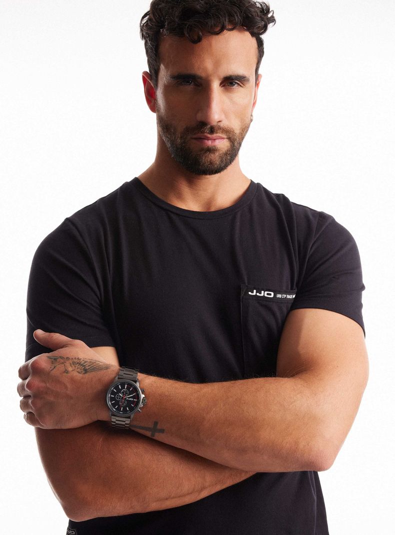 Pack Reloj Análogo Gris de Hombre + Descorchador-4